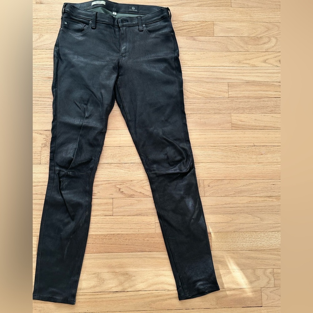 AG Leather Skinny Jeans